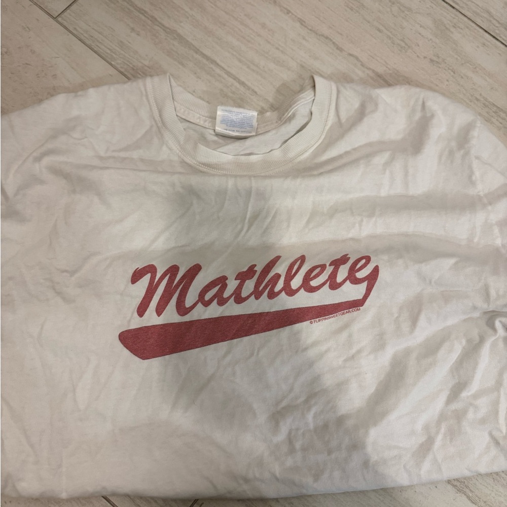 White 'Mathlete' Graphic T-Shirt